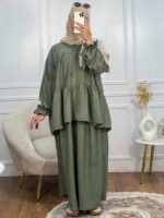 linen skirt set