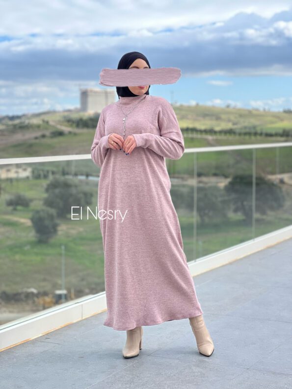 Robe droite rose