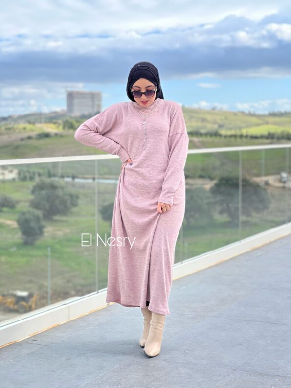 Robe droite rose
