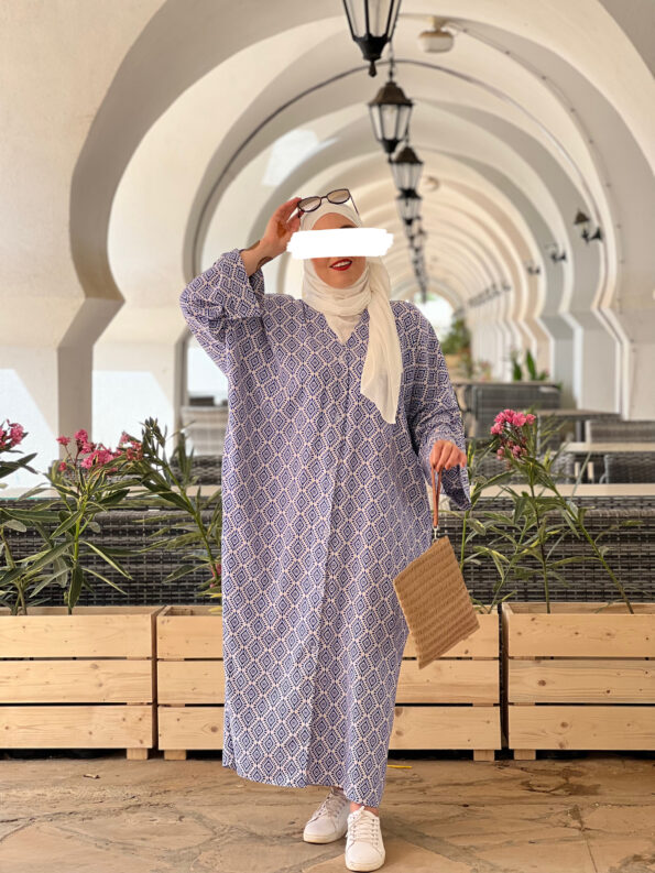 Mosaic Dress -Blue-
