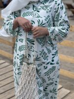 Robe Chemise Maxi -Vert-