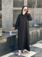 Sweat-shirt Dress -Grey-