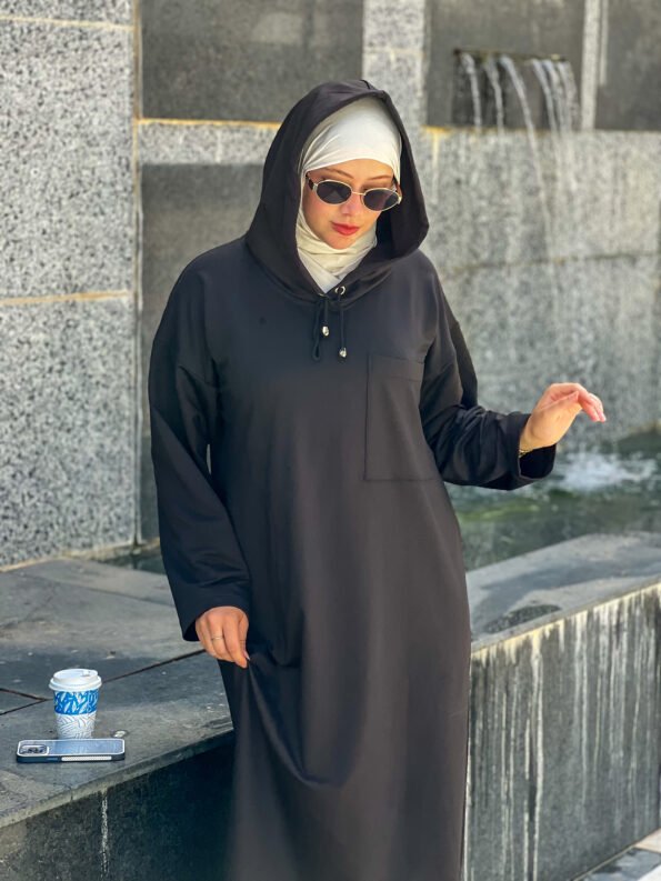 Sweat-shirt Dress -Grey-