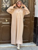 Sweat-shirt Dress -Grey-