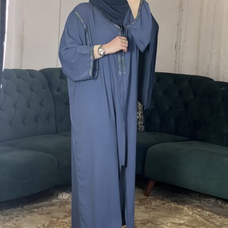 -عباية المنصورة - أزرق