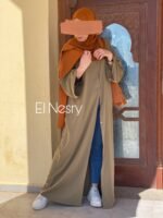 عباية البساطة -لون أخضر باهت-