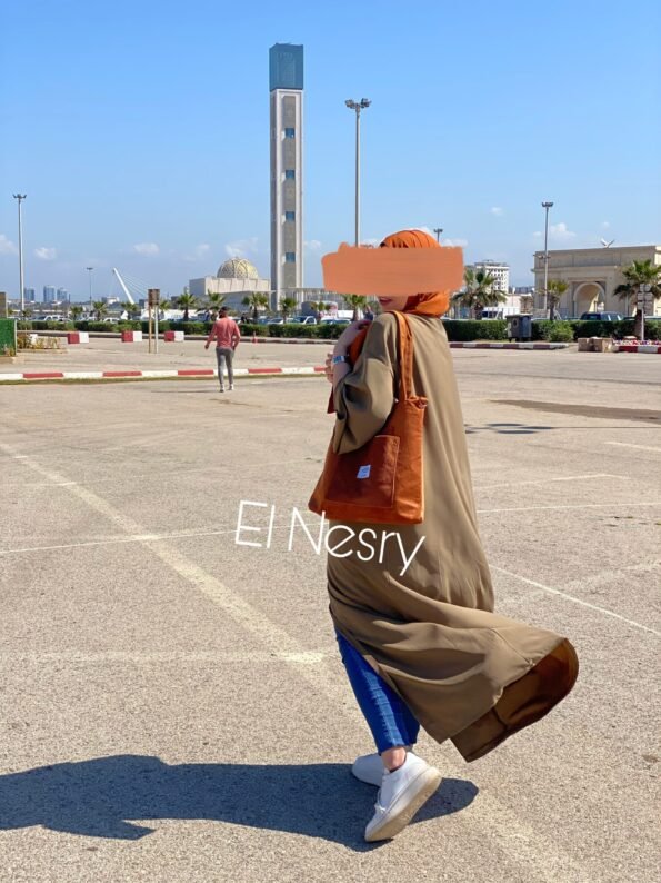 عباية البساطة -لون أخضر باهت-