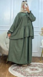 linen skirt set