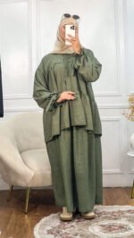 linen skirt set