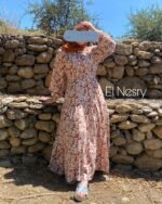 Flowers Dress-Pink-