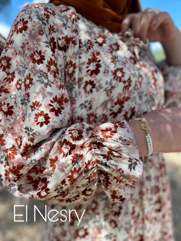 Flowers Dress-Pink-