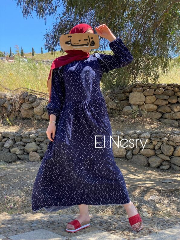 Heidi Dress-Navy Blue-
