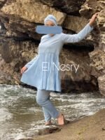 Blue Hijab Swimwear
