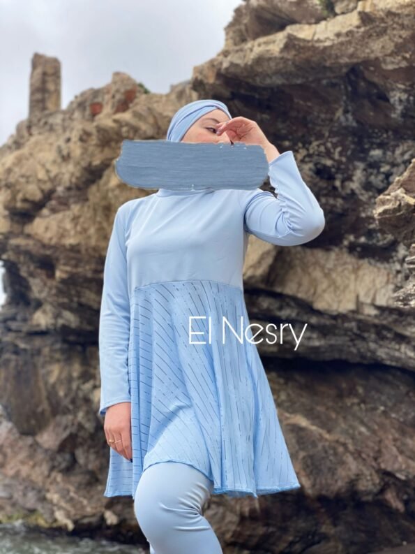 Blue Hijab Swimwear