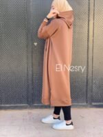 long sweatshirt-Brown-