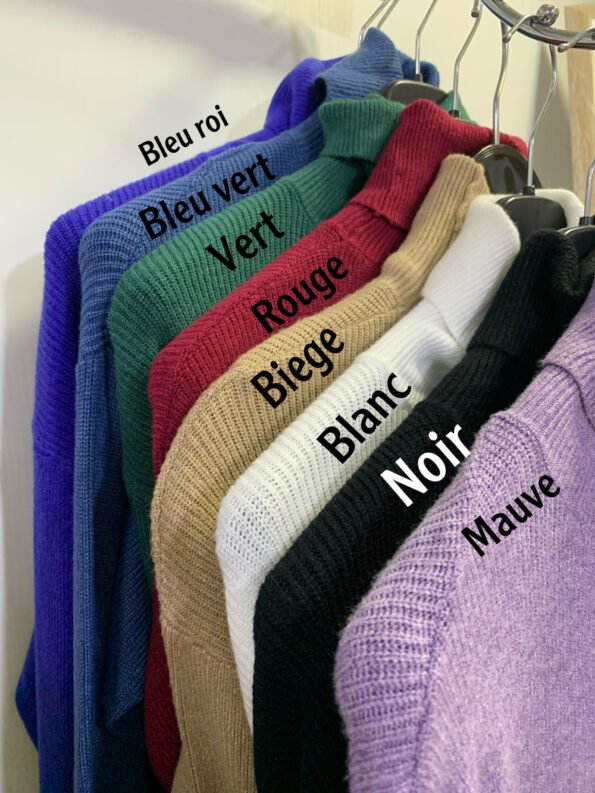 Robe col roulé en laine