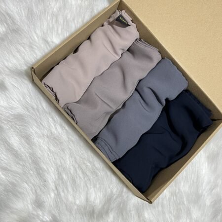Box foulards crêpe mousseline