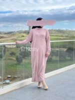 Robe droite rose