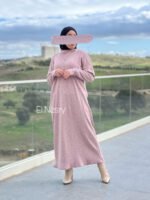 Robe droite rose
