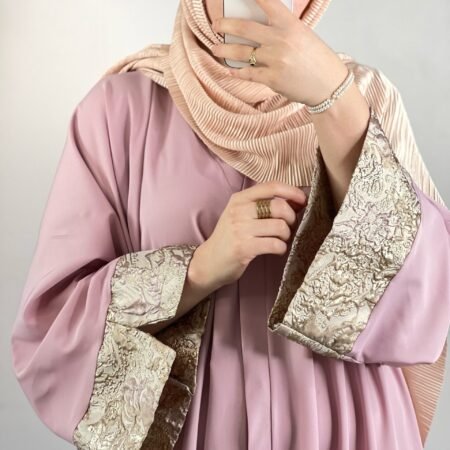Abaya brocard -pink-