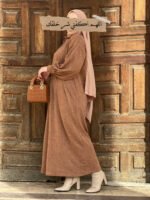Robe Vintage En Laine -Camel-