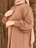 Robe Vintage En Laine -Camel-