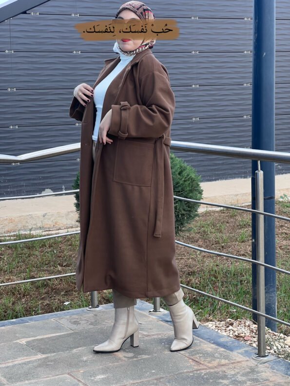 Oversized Coat -Marron-