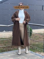 Oversized Coat -Marron-