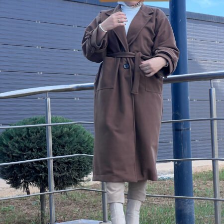Oversized Coat -Marron-
