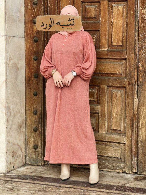 Robe Vintage En Laine -Saumon-