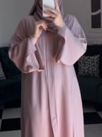 Abaya Khalidj Vibes -lavender pink-