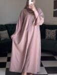 Abaya Khalidj Vibes -lavender pink-