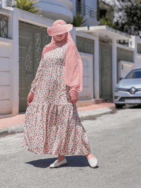 -فستان الندى - وردي