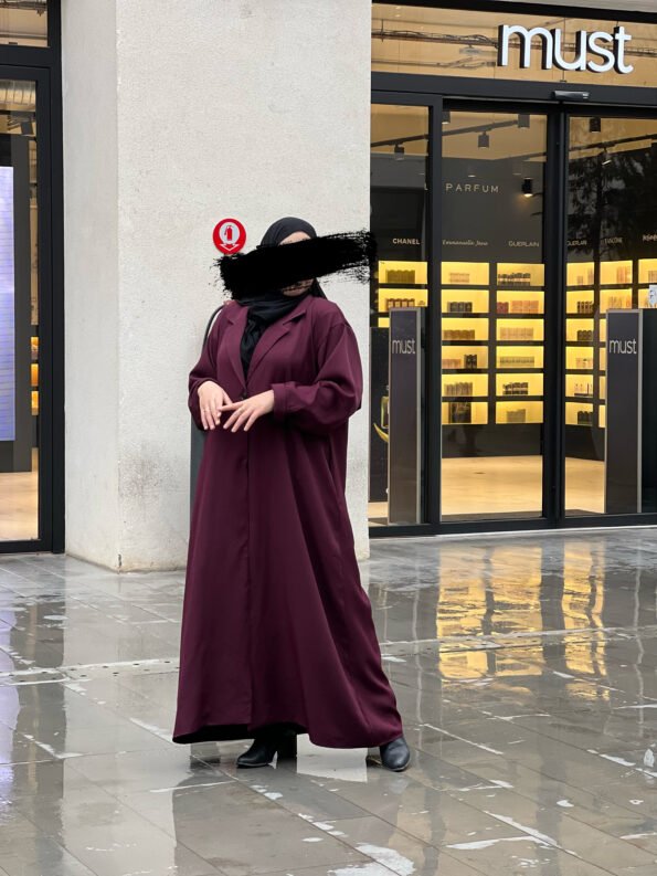 -عباية فيروز -برڨندي