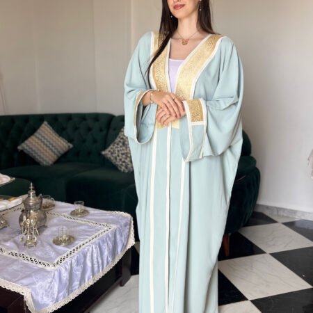 -عباية العربية -أخضر باهت
