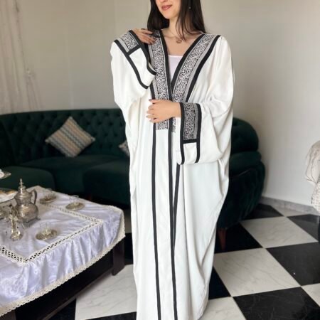 -عباية العربية -أبيض