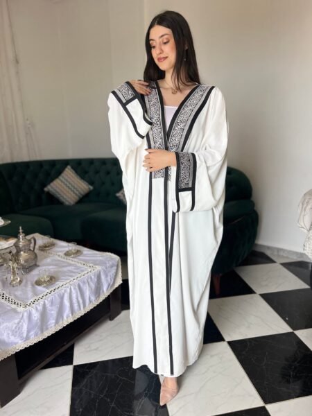 -عباية العربية -أبيض