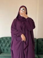 حجاب عفاف -aubergine-