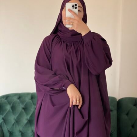 حجاب عفاف -aubergine-
