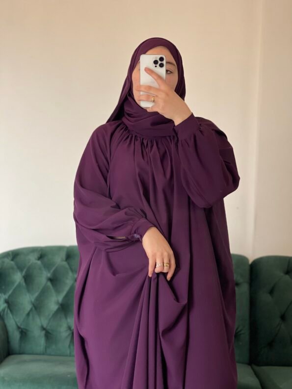 حجاب عفاف -aubergine-