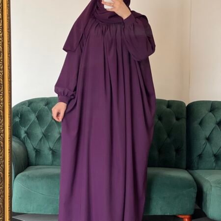 حجاب عفاف -aubergine-
