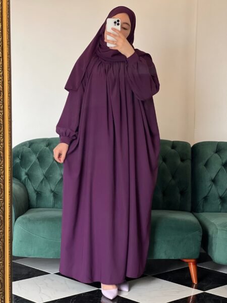 حجاب عفاف -aubergine-