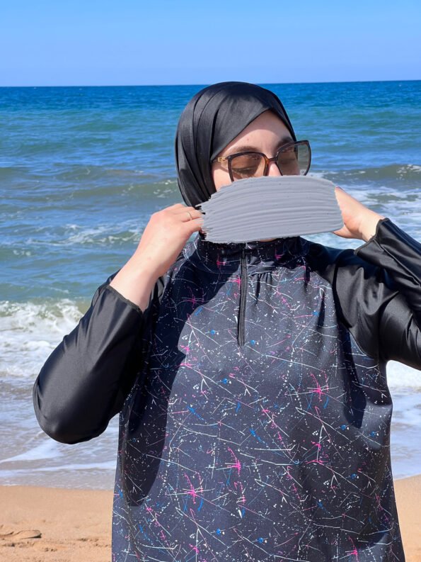 Blue Stars Burkini -Noir-