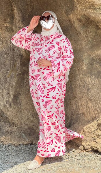 El Nesry online store Robe Chemise Maxi -Rose-