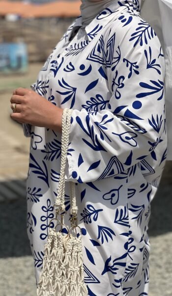 El Nesry online store Robe Chemise Maxi -Bleu-