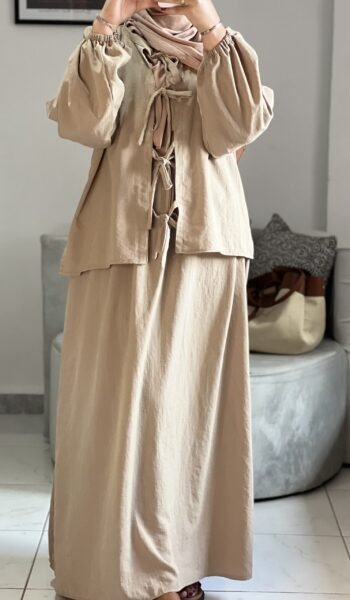 El Nesry online store Linen Skirt Set