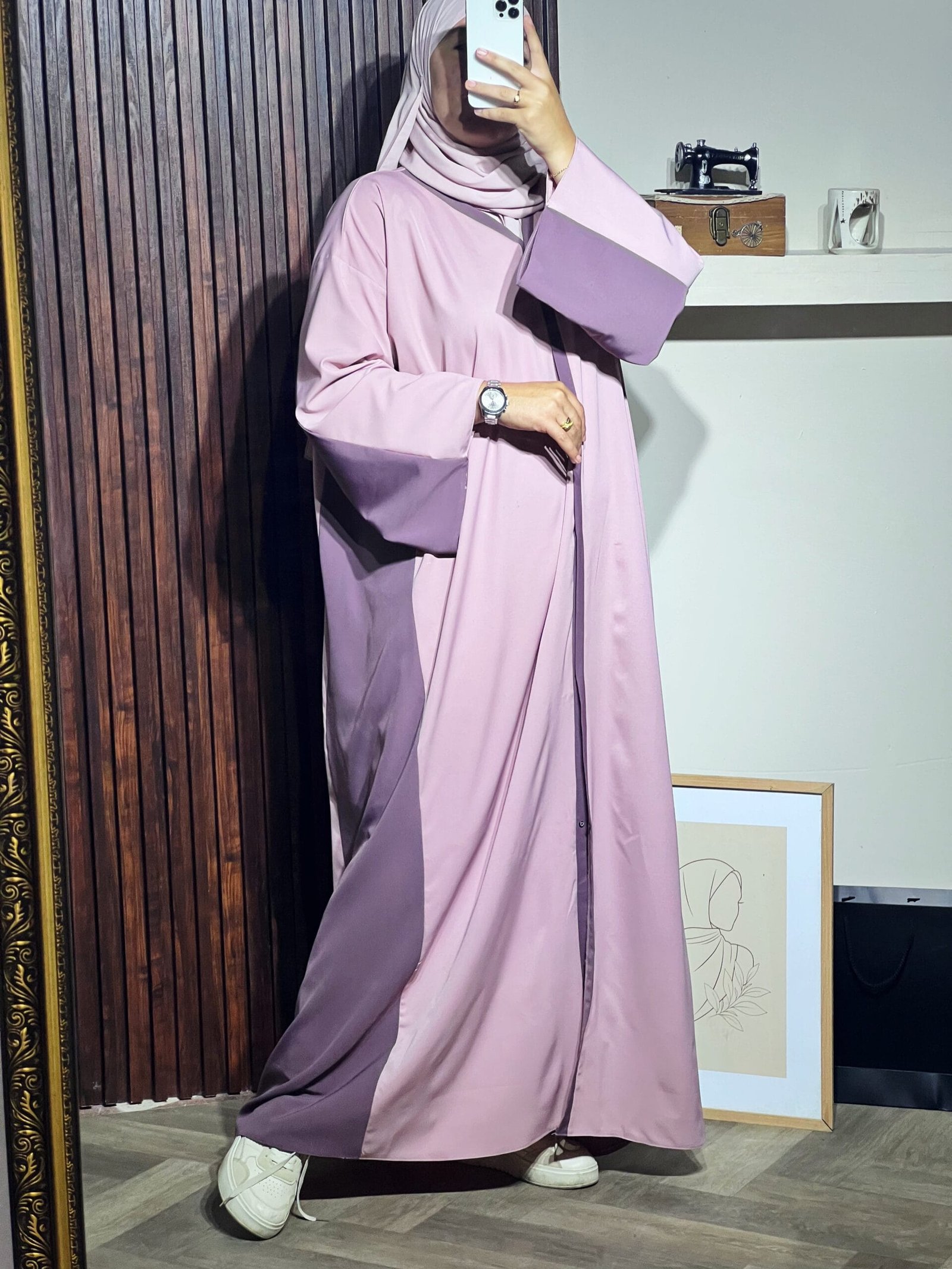 -عباية رهف -وردي -عباية رهف -وردي