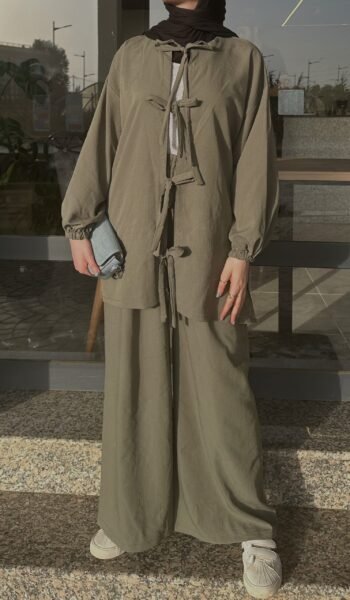 El Nesry online store Linen Set -Green-
