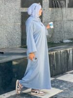 Sweat-shirt Dress -Grey-