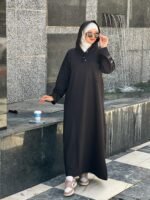 Sweat-shirt Dress -Grey-